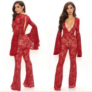 Sequin Lace Jumpsuit